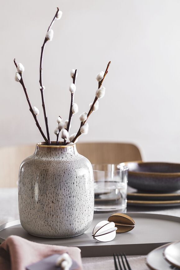 Jarrón Lave Home Nek, 15,3 cm, beige