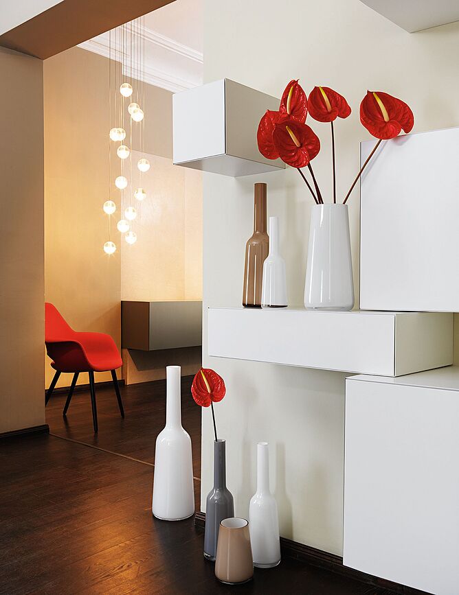 Jarrón Numa, 34 cm, blanco