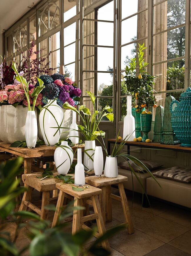 Jarrón Numa, 34 cm, blanco