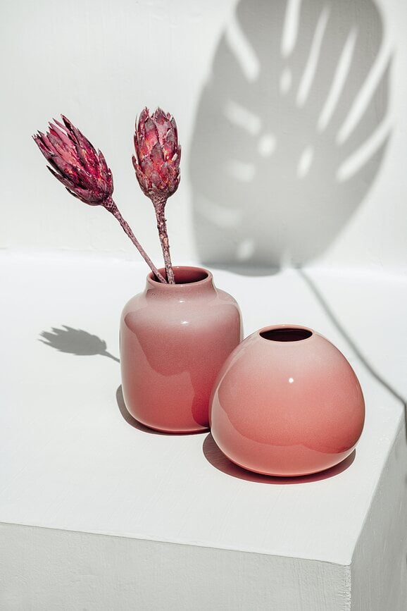 Jarrón Perlemor Coral Home Drop, 13 cm