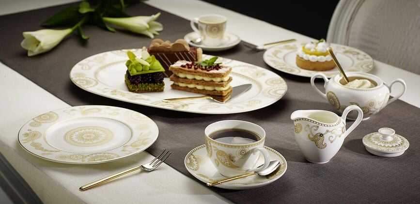 Juego de Cubiertos con baño de oro parcial La Classica, Set de 24 piezas