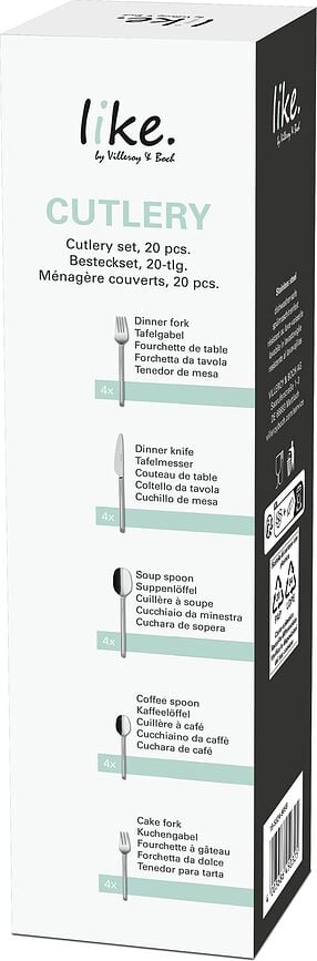 Juego de Cubiertos Like, Set de 20 piezas