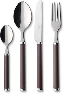 Juego de cubiertos Play, marrón chocolate, Set de 24 piezas