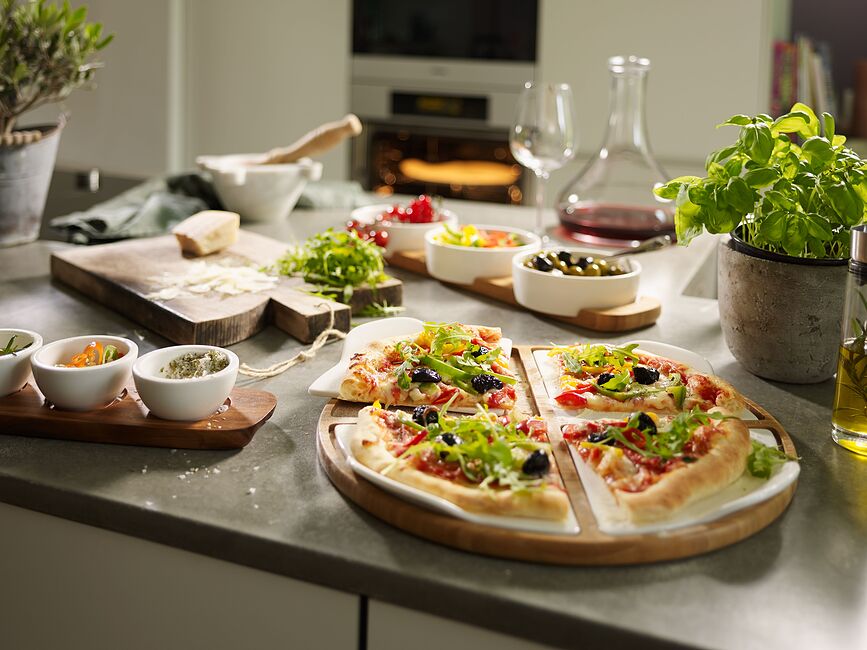 Juego de Cuencos para salsas y aperitivos Artesano Original, con bandeja, Set de 4 piezas