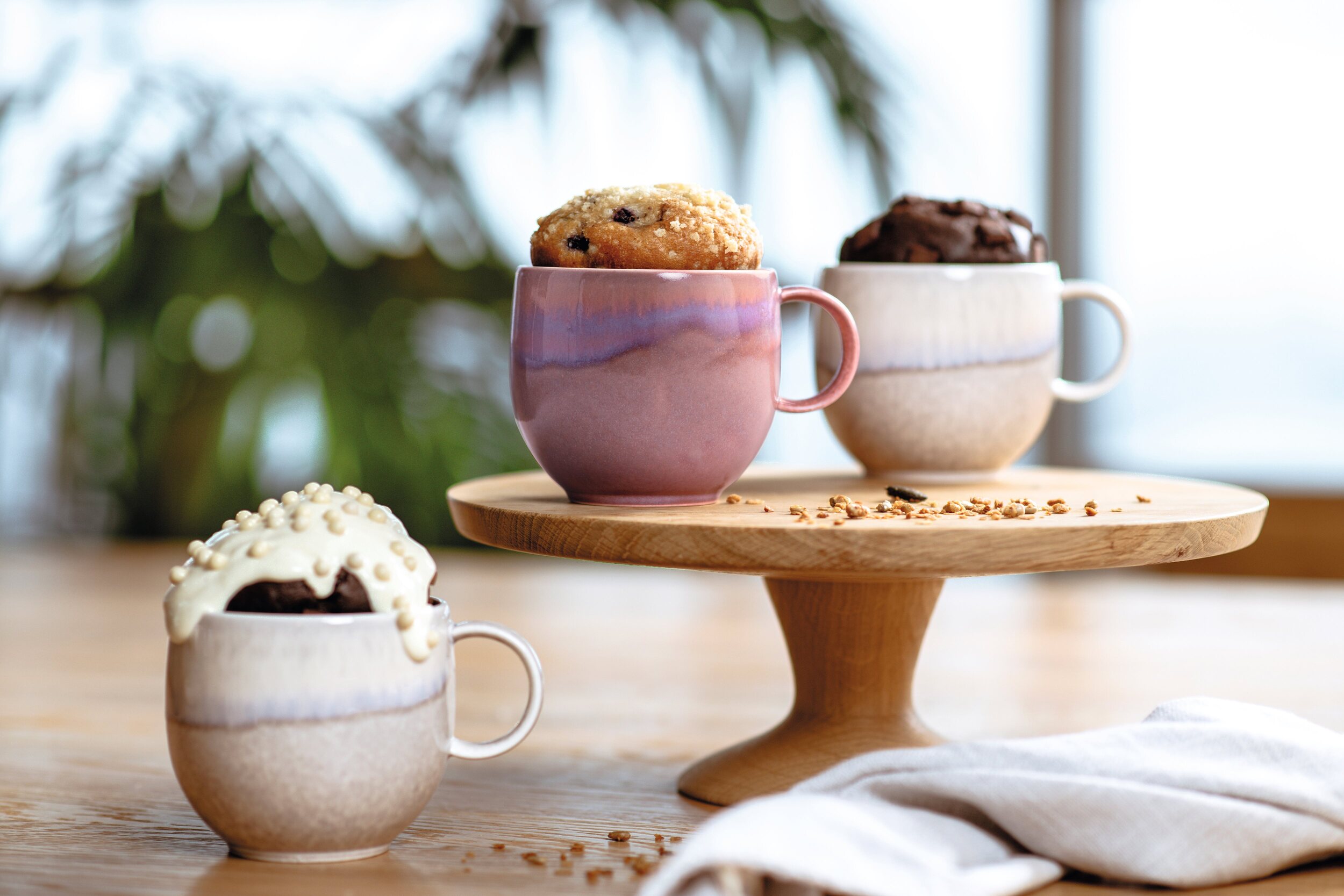 Like. By Villeroy & Boch Perlemor Home Set Da 2 Portauovo In Porcellana Premium, Colore Sabbia, 5,5 X 4,5 Cm, Fatto A Mano