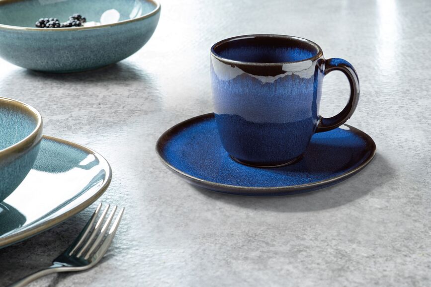 Lave Bleu Soucoupe pour Tasse