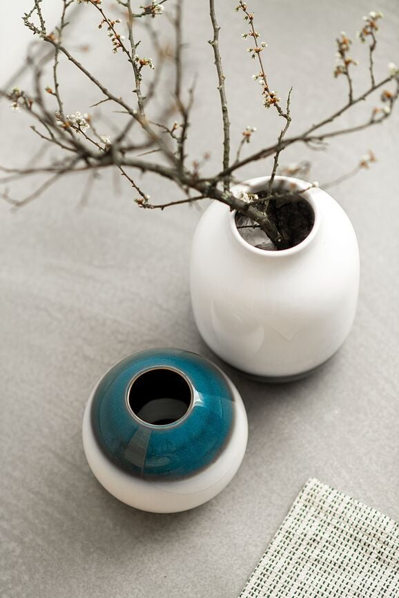 Lave Home Drop Vase 12,8 cm, blanc-bleu