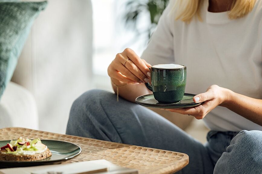 Lave Vert Soucoupe pour Tasse à Café
