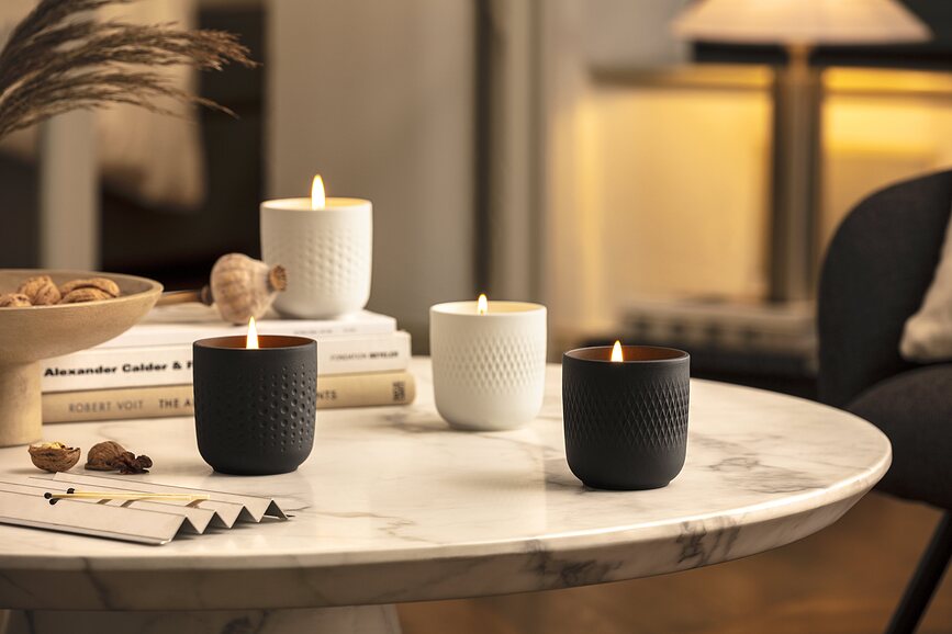 Manufacture Collier Blanc Perle Sparkle Bougie Parfumée