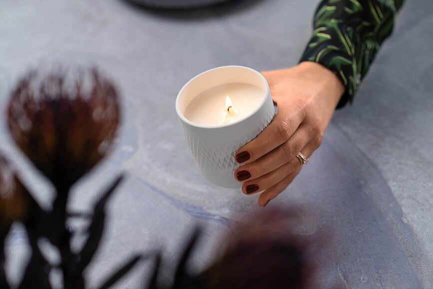 Manufacture Collier Blanc Perle Sparkle Bougie Parfumée
