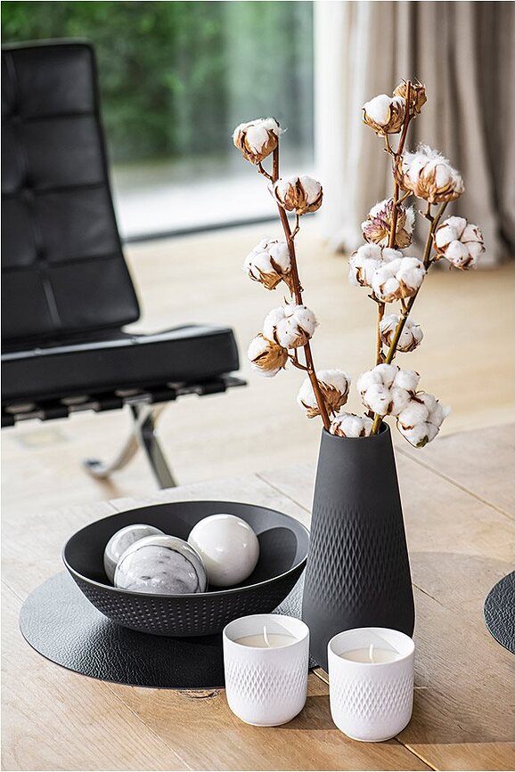 Manufacture Collier Blanc Tasses 290 ml, blanches, Lot de 2