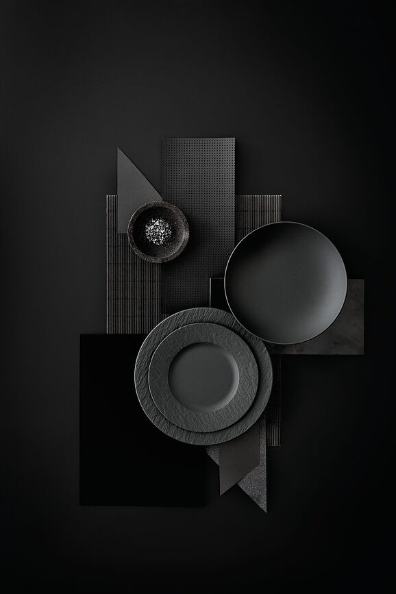 Manufacture Rock Assiette Petit-Déjeuner avec cavité, 22 cm