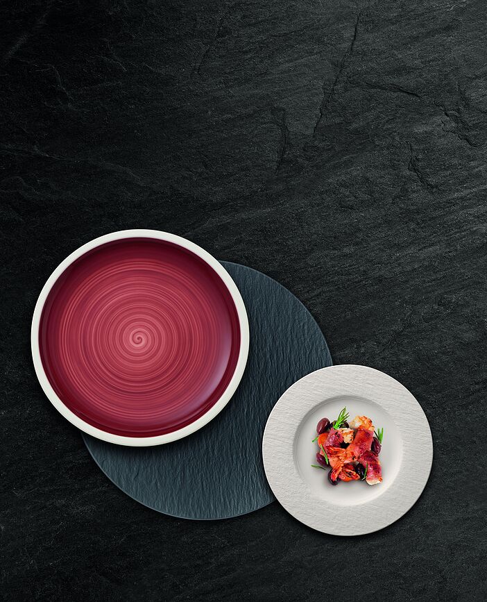 Manufacture Rock Blanc Assiette à dessert avec creux, 22 cm