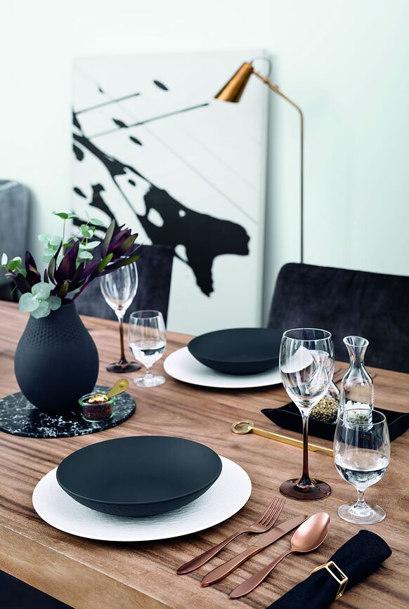 Manufacture Rock Blanc Assiette Plate avec dépression, 27 cm