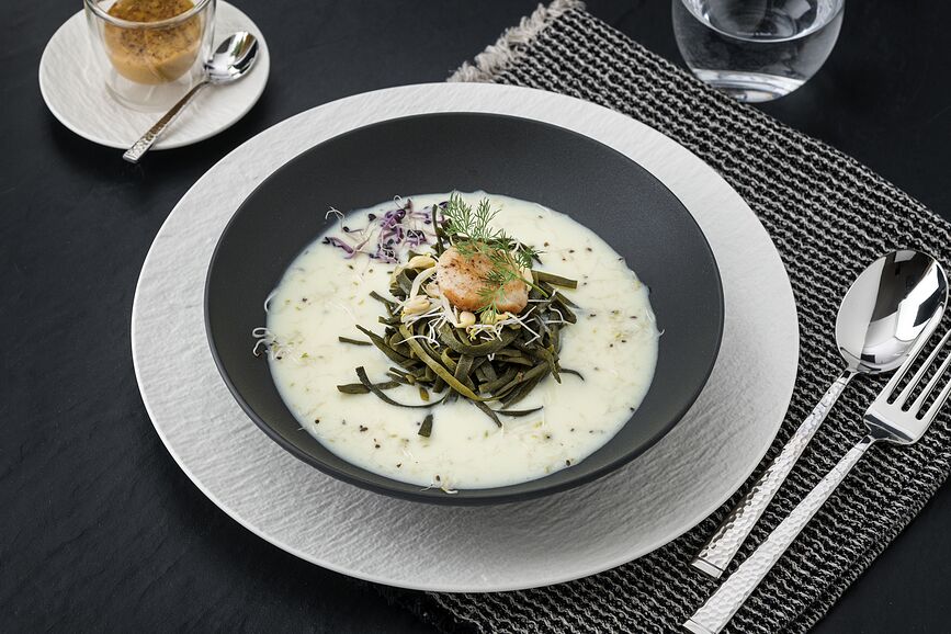 Manufacture Rock Blanc Assiette Plate avec dépression, 27 cm