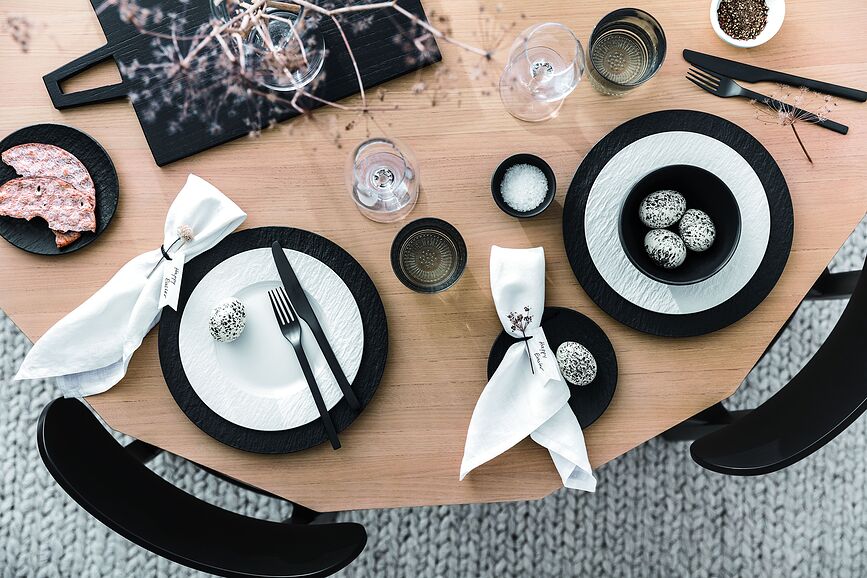 Manufacture Rock Blanc Assiette Plate avec dépression, 27 cm