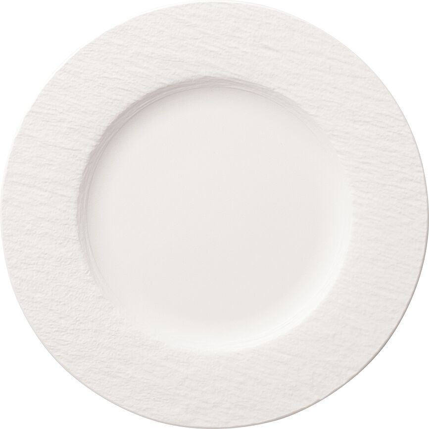 Manufacture Rock Blanc Assiette Plate avec dépression, 27 cm