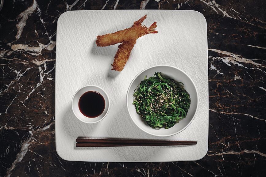 Manufacture Rock Blanc Πιάτο Σερβιρίσματος, τετράγωνο, 32 cm