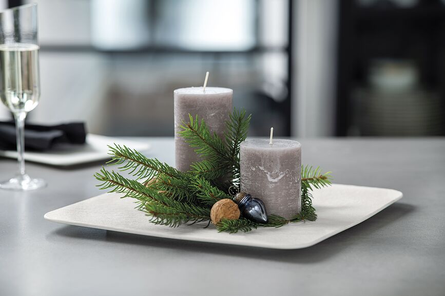 Manufacture Rock Blanc Plat de Service, 32 cm, carré