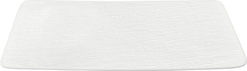Manufacture Rock Blanc Plat de Service rectangulaire, 17 x 28 cm