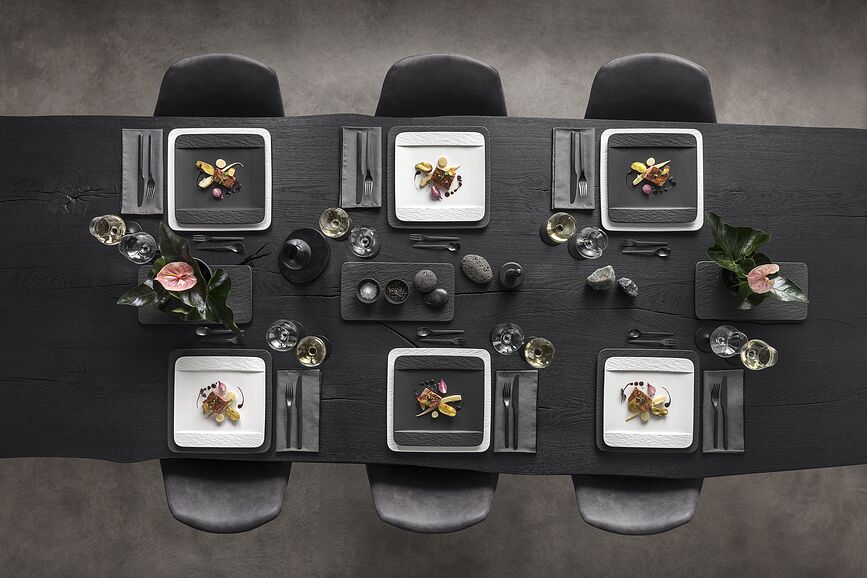 Manufacture Rock Blanc Servirni krožnik kvadraten, 32 cm