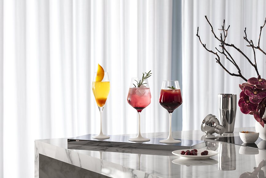 Manufacture Rock Blanc Verres à Vin Blanc 410 ml, Lot de 4