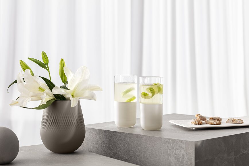 Manufacture Rock Blanc Verres bas, 360 ml, Lot de 4