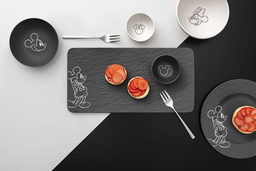 Manufacture Rock Mickey Mouse serveringsbakke, sort