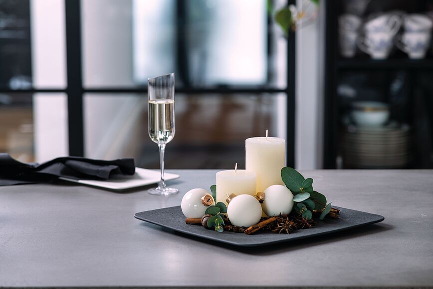 Manufacture Rock Plat de Service carré, 32,5 cm