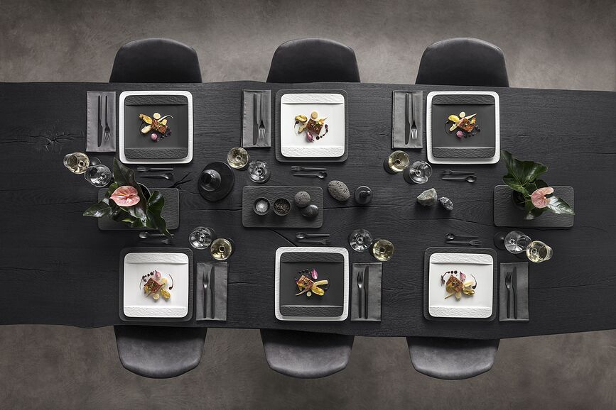 Manufacture Rock Plat de Service carré, 32,5 cm