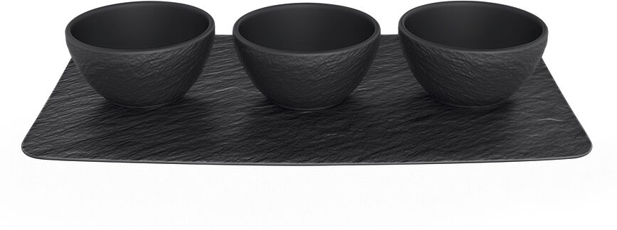 Manufacture Rock Posodice za omake in pomake s pladnjem, 4-delni set