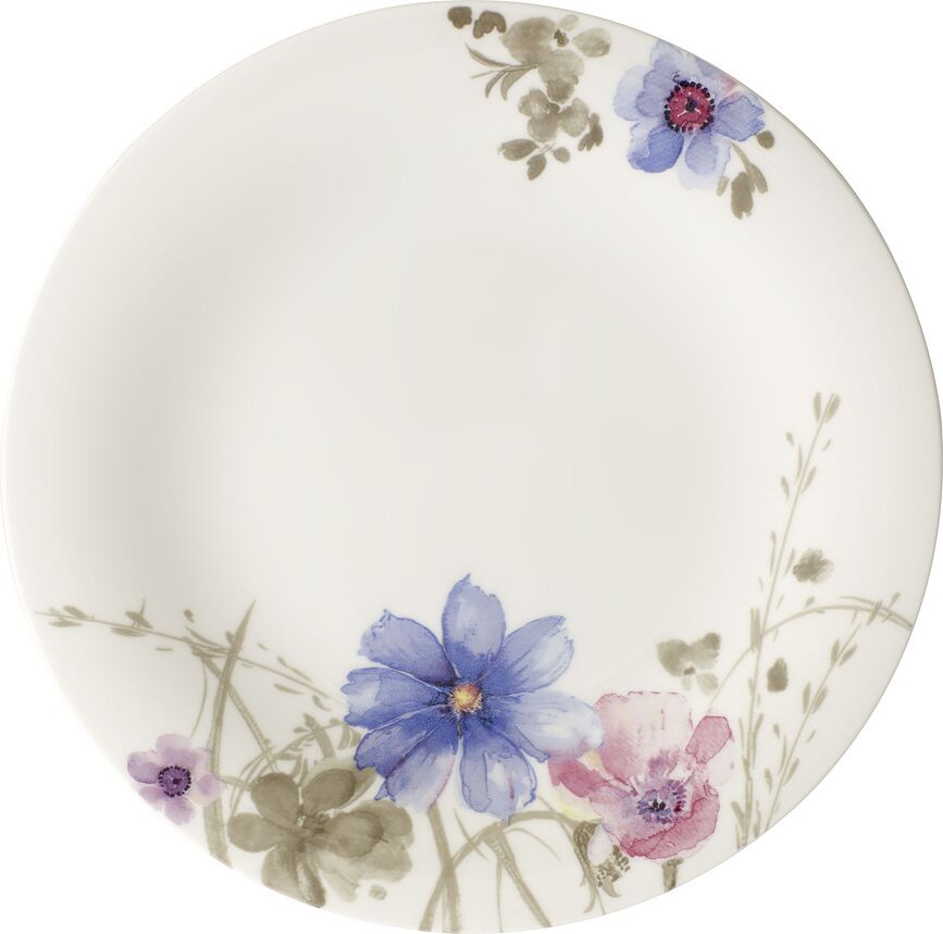 Mariefleur Gris Basic Frukosttallrik, mönster på kanten, 21 cm