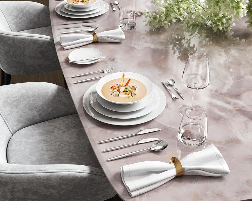 MetroChic Blanc Assiette à Déjeuner 22 cm