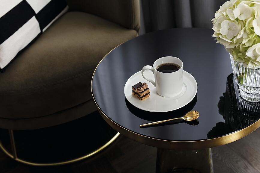 MetroChic Blanc Krožniček za skodelico za espresso, bel