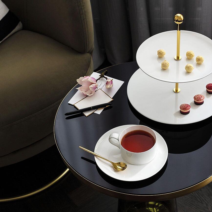 MetroChic Blanc Soucoupe pour tasse à café ou à thé