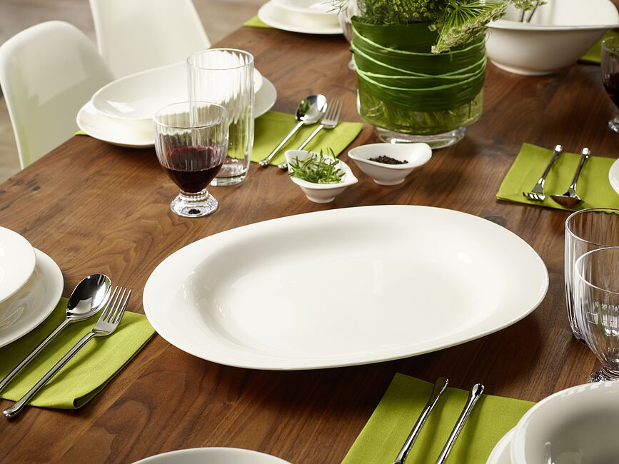 New Cottage Basic Plat de Service, ovale, 34 cm