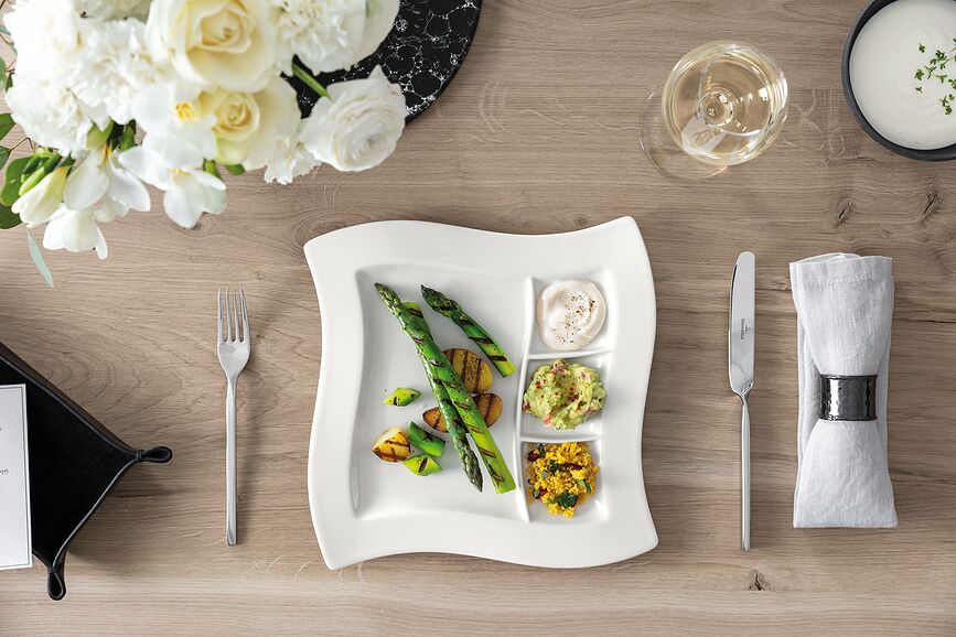 NewWave Assiette de Service avec compartiments, 27 cm