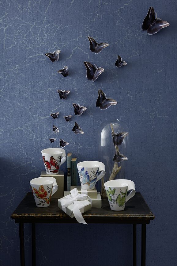 NewWave Caffe Gift Tasse 300 ml, décor papillon vert