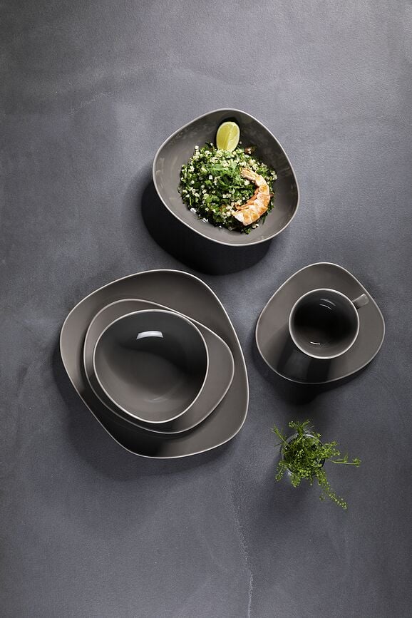 Organic Taupe Teller und Schüsseln 12 El. - Villeroy & Boch