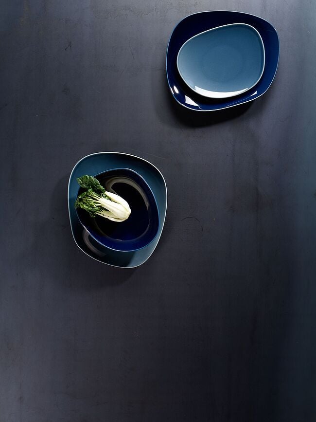 Organic Turquoise Assiette Plate