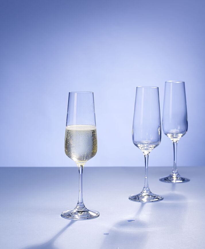 Ovid Flûtes à Champagne 250 ml, Lot de 4