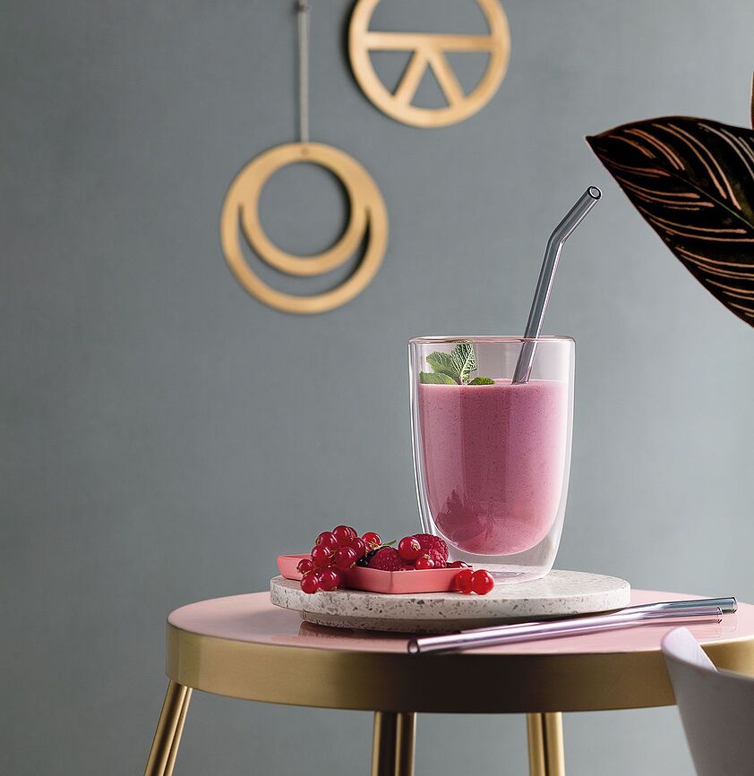 Pajitas de cristal Artesano Hot&Cold Beverages, 4 unidades