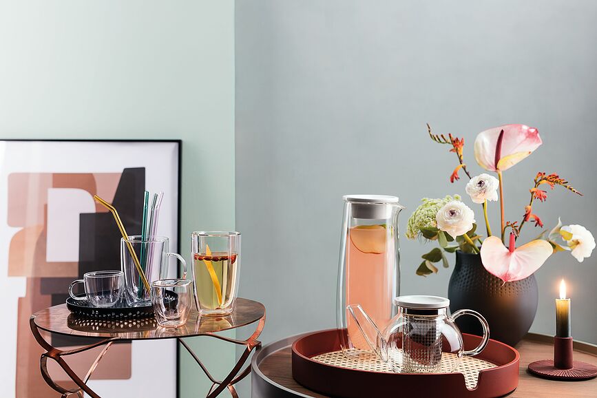 Pajitas de cristal Artesano Hot&Cold Beverages, 4 unidades