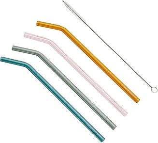 Pajitas de cristal Artesano Hot&Cold Beverages, 4 unidades