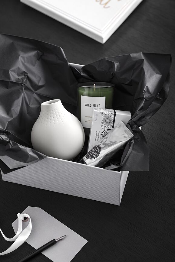 Perle Manufacture Collier Blanc Vase 20 cm