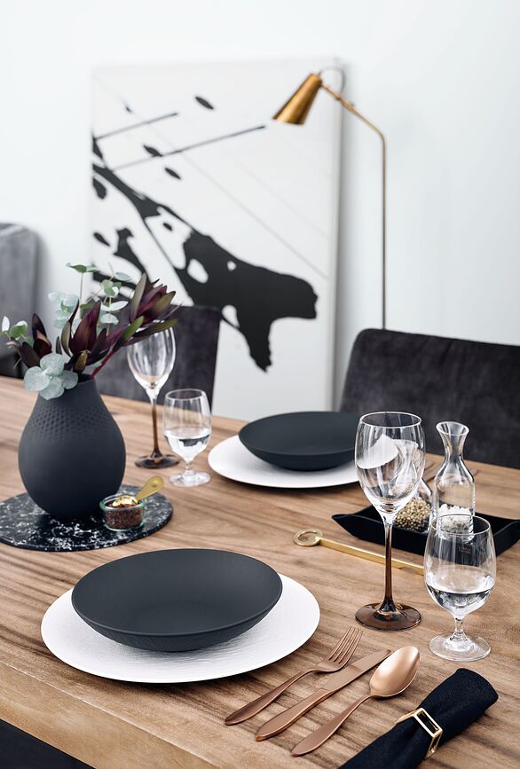 Perle Manufacture Collier Noir Vase 20 cm