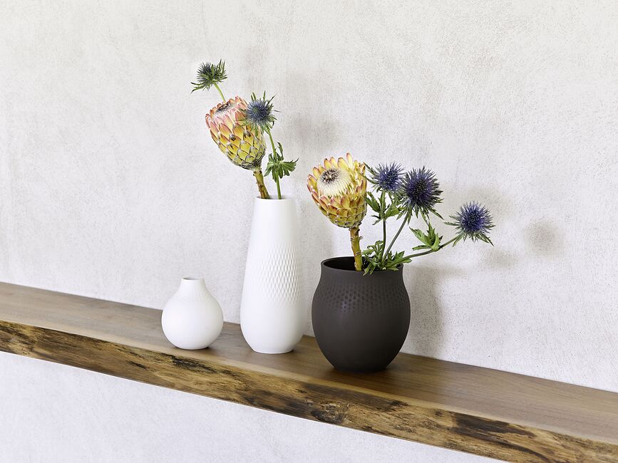 Perle Manufacture Collier Noir Vase 20 cm