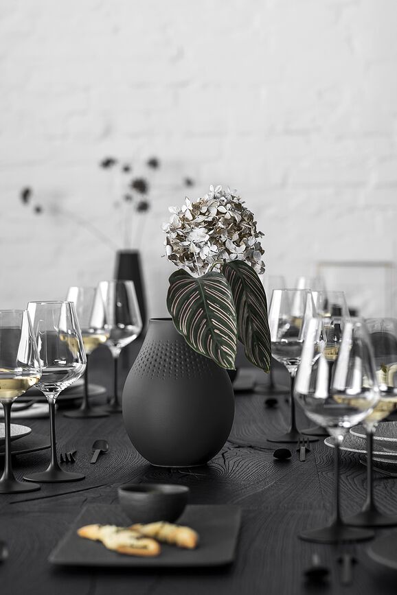 Perle Manufacture Collier Noir Vase 20 cm