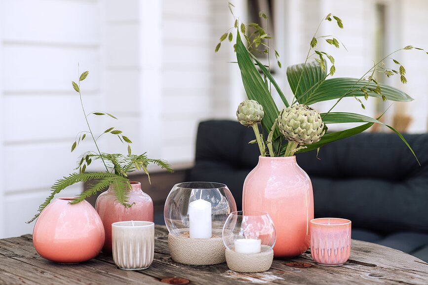 Perlemor Coral Home Drop Βάζο, 13 εκ