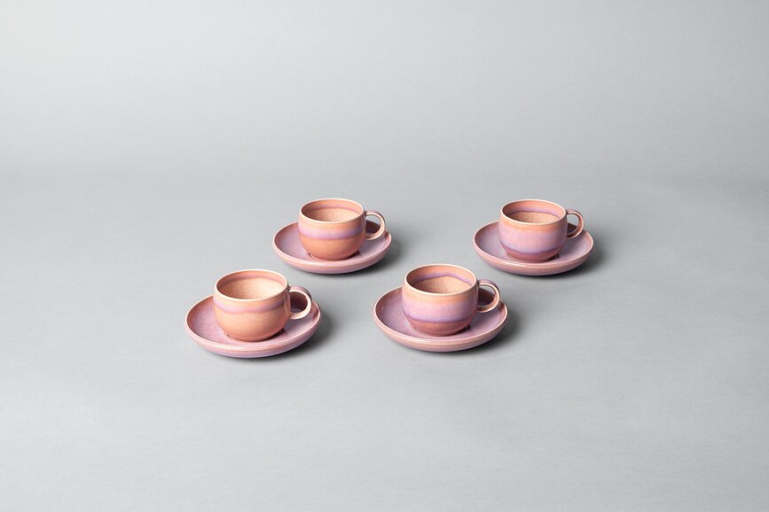 Perlemor Coral Soucoupe pour tasse à espresso